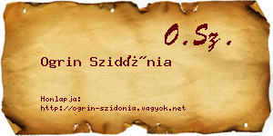 Ogrin Szidónia névjegykártya